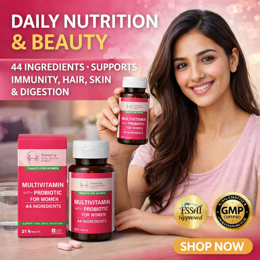 PulseUp Multivitamin with Probiotic for Women – 44 Ingredients for Daily Wellness