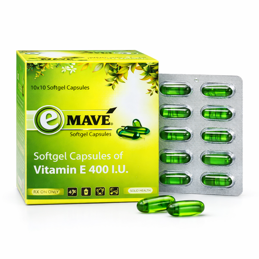 Vitamin E 400 I.U. Softgel Capsules – Natural Antioxidant Support