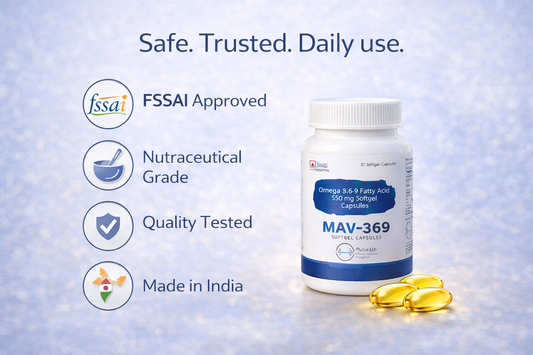 MAV-369 Omega 3-6-9 Softgel Capsules (550 mg)
