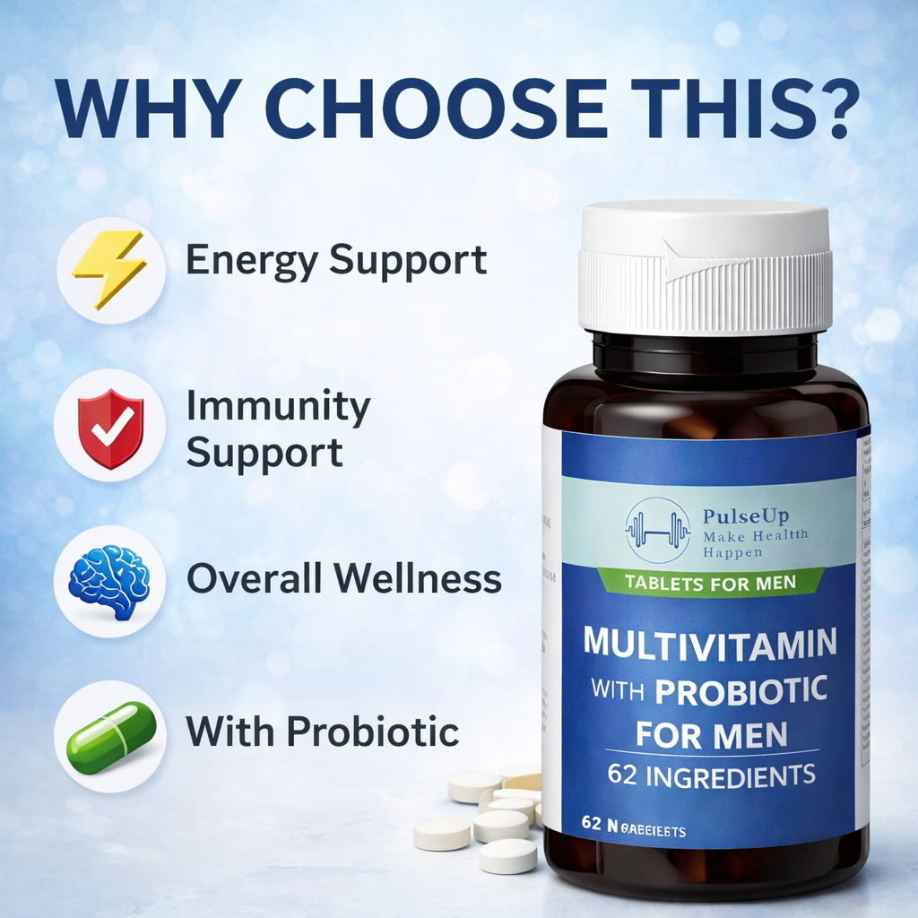 PulseUp Multivitamin for Men (62 Ingredients)