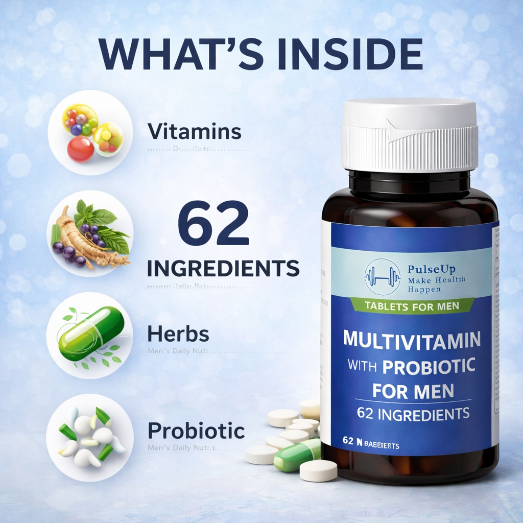 PulseUp Multivitamin for Men (62 Ingredients)