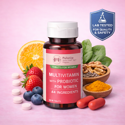 PulseUp Multivitamin with Probiotic for Women – 44 Ingredients for Daily Wellness