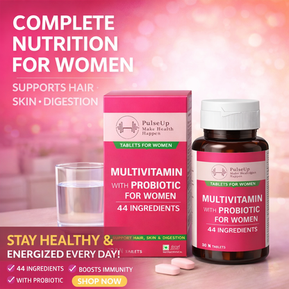 PulseUp Multivitamin with Probiotic for Women – 44 Ingredients for Daily Wellness