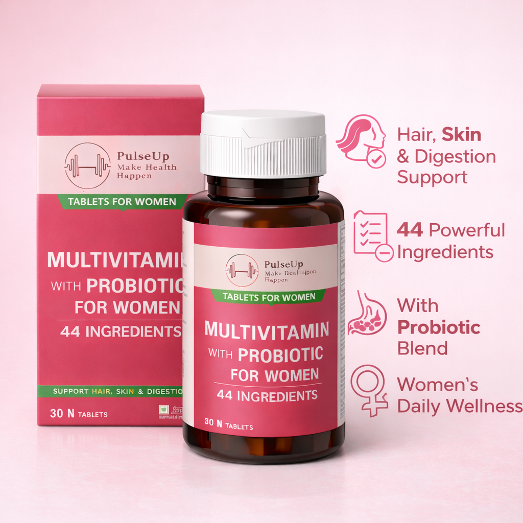 PulseUp Multivitamin with Probiotic for Women – 44 Ingredients for Daily Wellness
