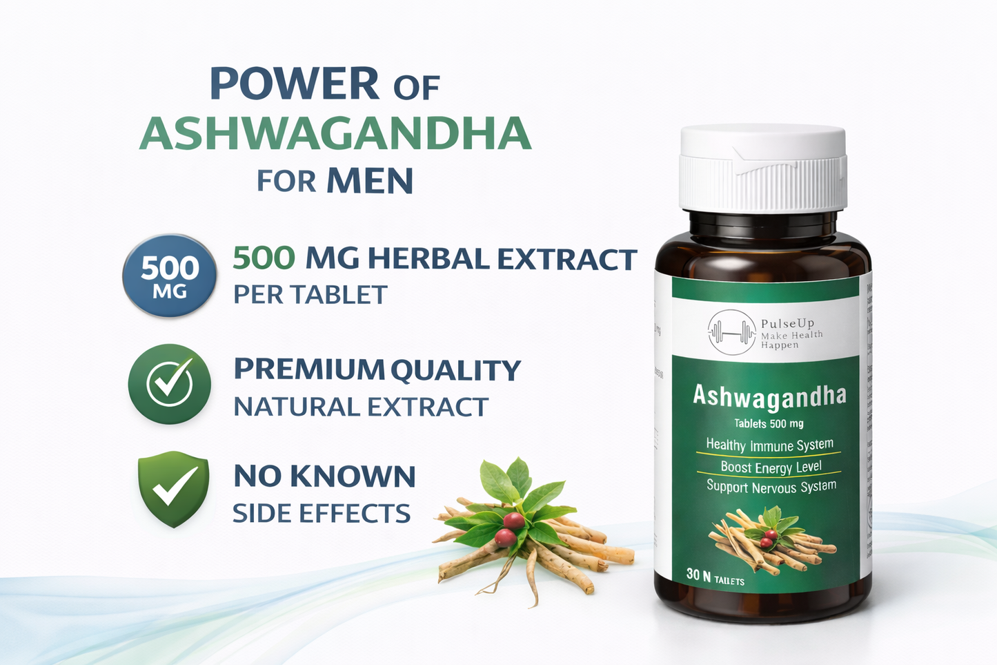 PulseUp Ashwagandha – Natural Strength Booster
