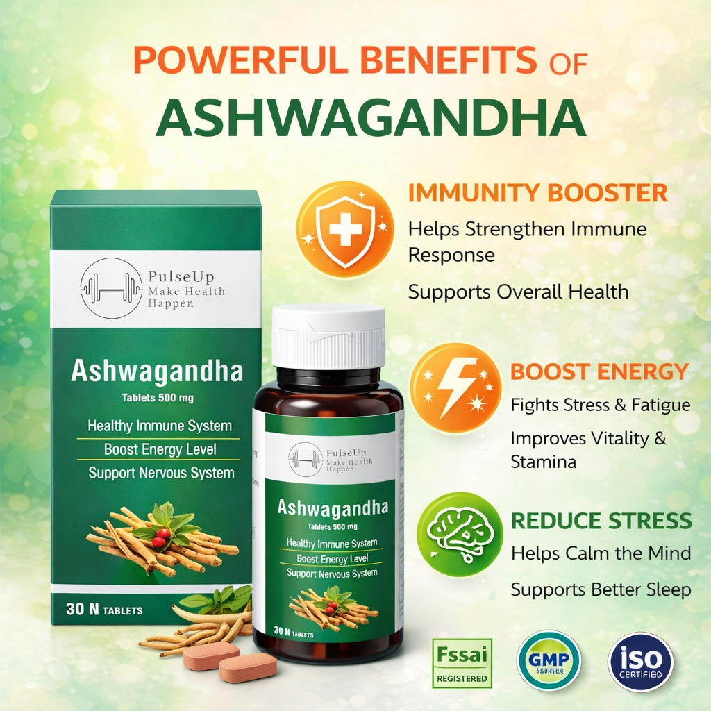 PulseUp Ashwagandha – Natural Strength Booster