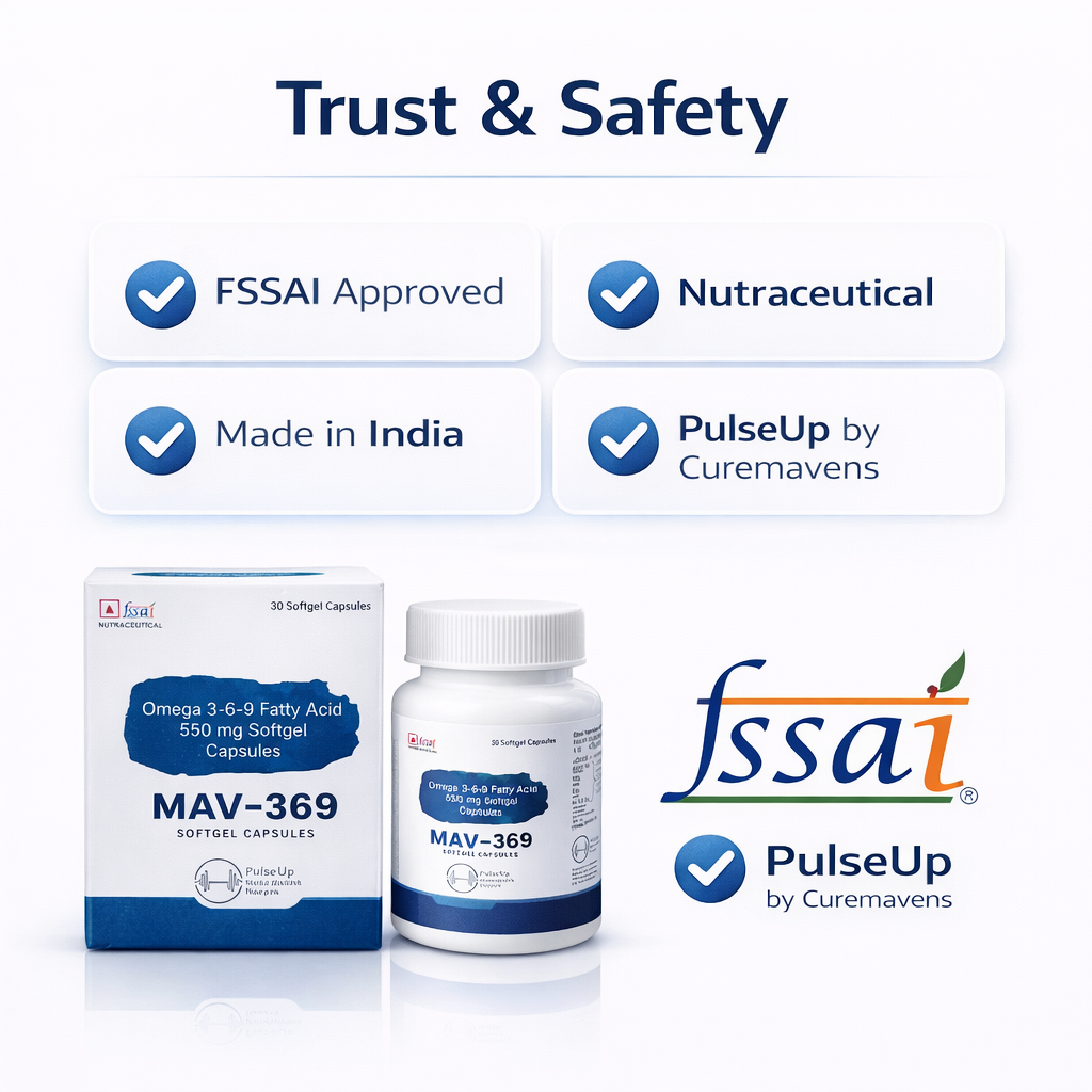 MAV-369 Omega 3-6-9 Softgel Capsules (550 mg)