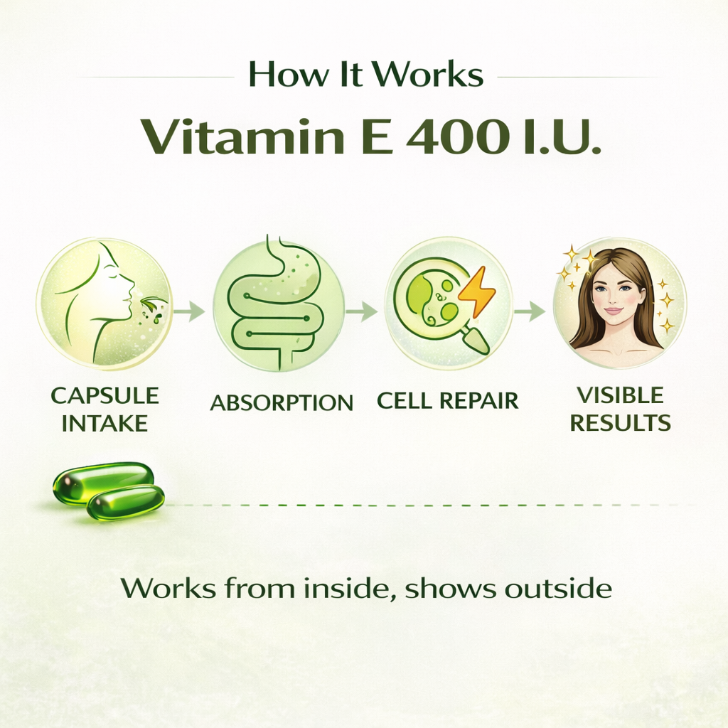 Vitamin E 400 I.U. Softgel Capsules – Natural Antioxidant Support