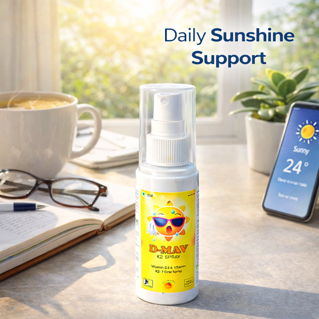 D-MAV K2 Spray | Vitamin D3 + K2-7 Oral Spray | 240 Sprays | Mango Flavour